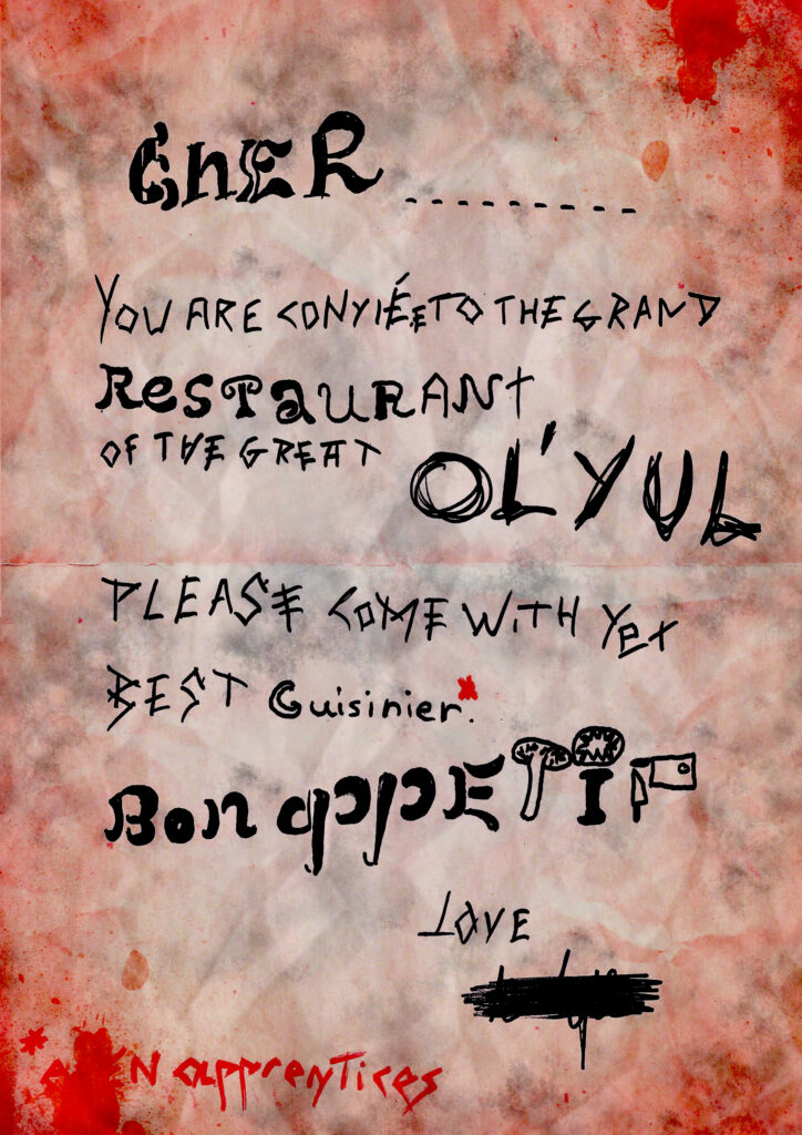 invitation card for Ol' Yul Can Eat